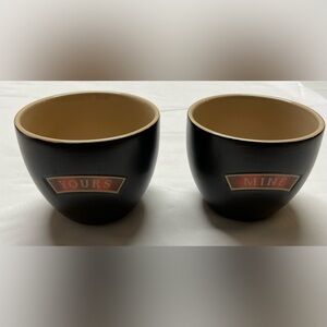 Yours & Mine Black Ceramic Mugs